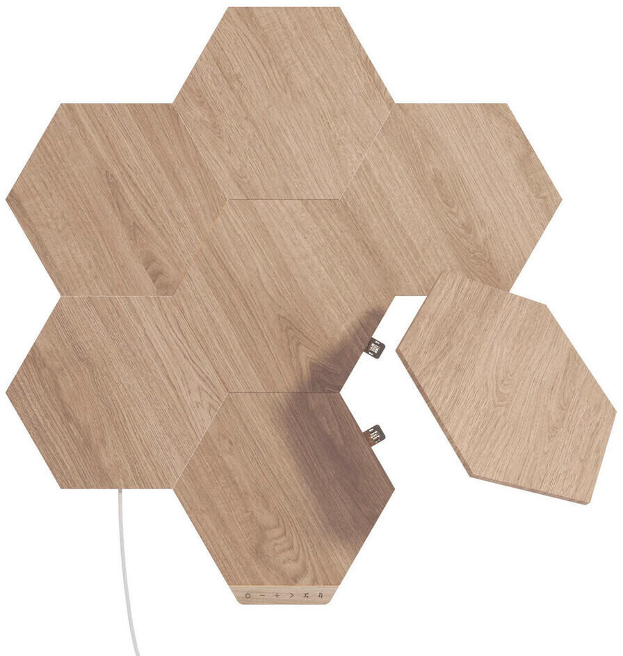 Nanoleaf Elements | 7 bei 2024 ab Kit 179,99 (Februar Wood Panele (NL52-K-7002HB-7PK) Hexagons Starter € Preise) Preisvergleich Look
