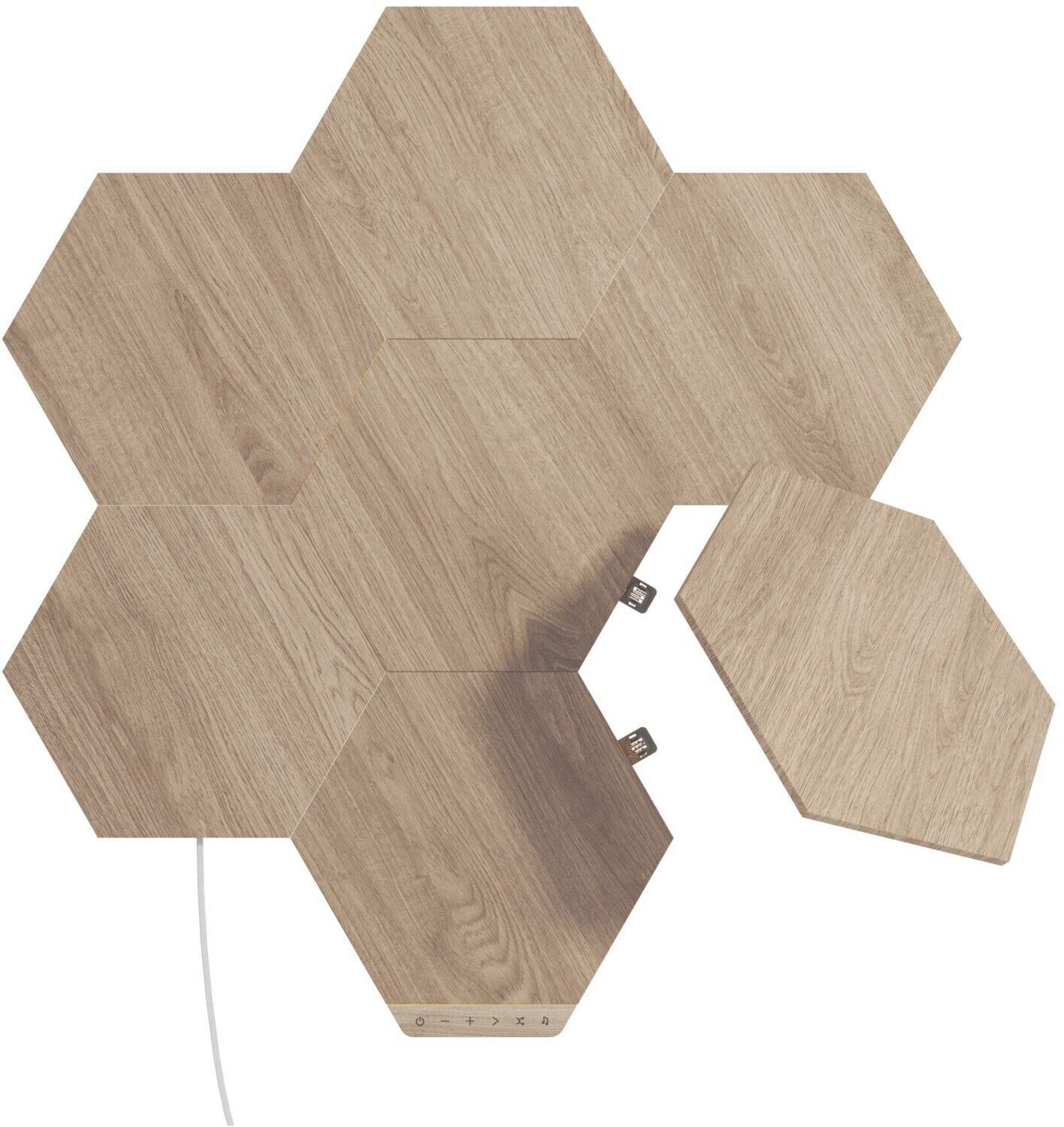 Nanoleaf Elements Hexagons Wood Look Starter Kit with 7 panels (NL52-K-7002HB-7PK)