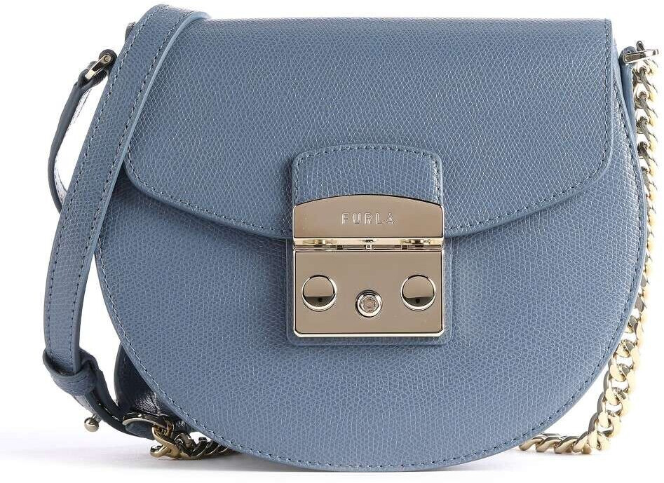 Furla Metropolis Mini Crossbody Round denim blue
