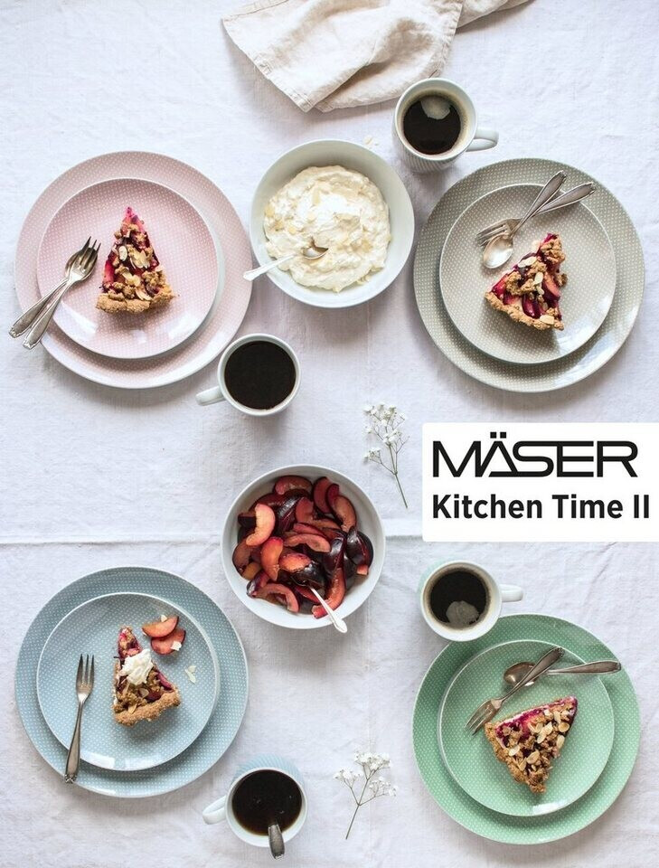 Mäser Kitchen Time Série Plat à Tarte en Céramique, 27 cm, Bleu