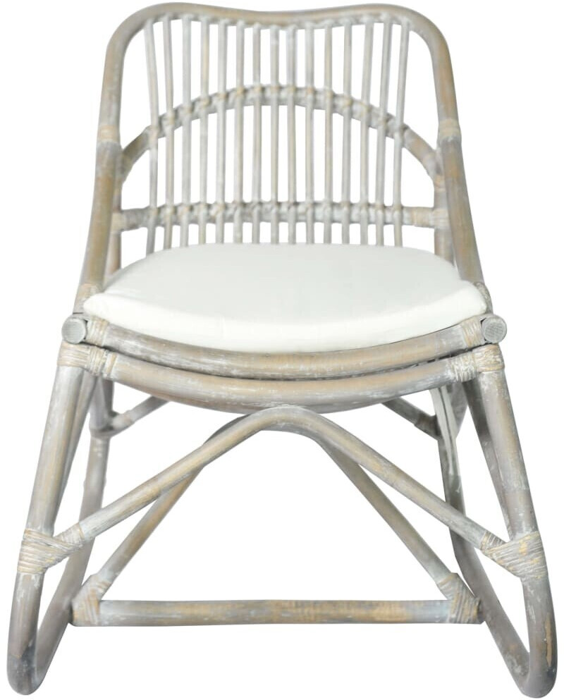 vidaXL Chaise en rotin et lin gris