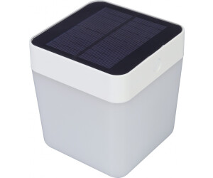 LUTEC 2er Set Table-Cube Solarleuchten Kunststoff 1 Watt 3-fach Dimmbar Weiß 1 W 