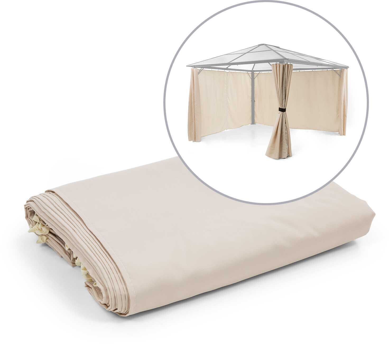 Blumfeldt Pantheon Solid Sky 3 x 4 m 4 Gazebo Side Panels Grey
