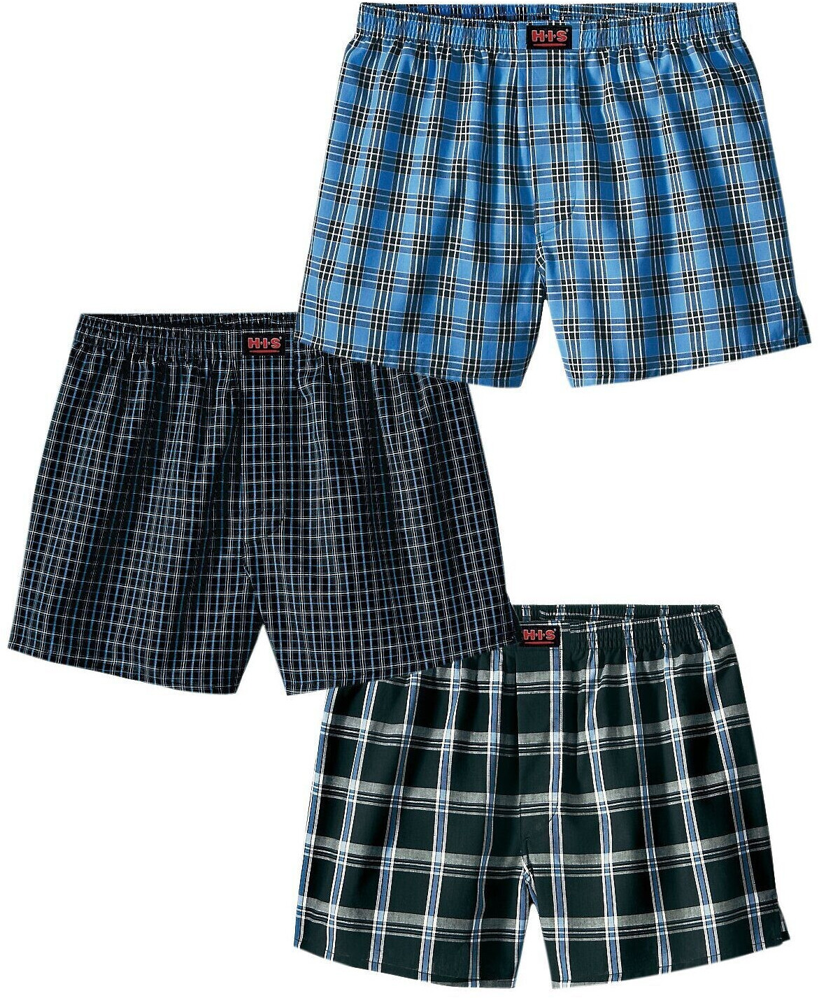 H.I.S Jeans 3-Pack webboxer with different with various checked pattern