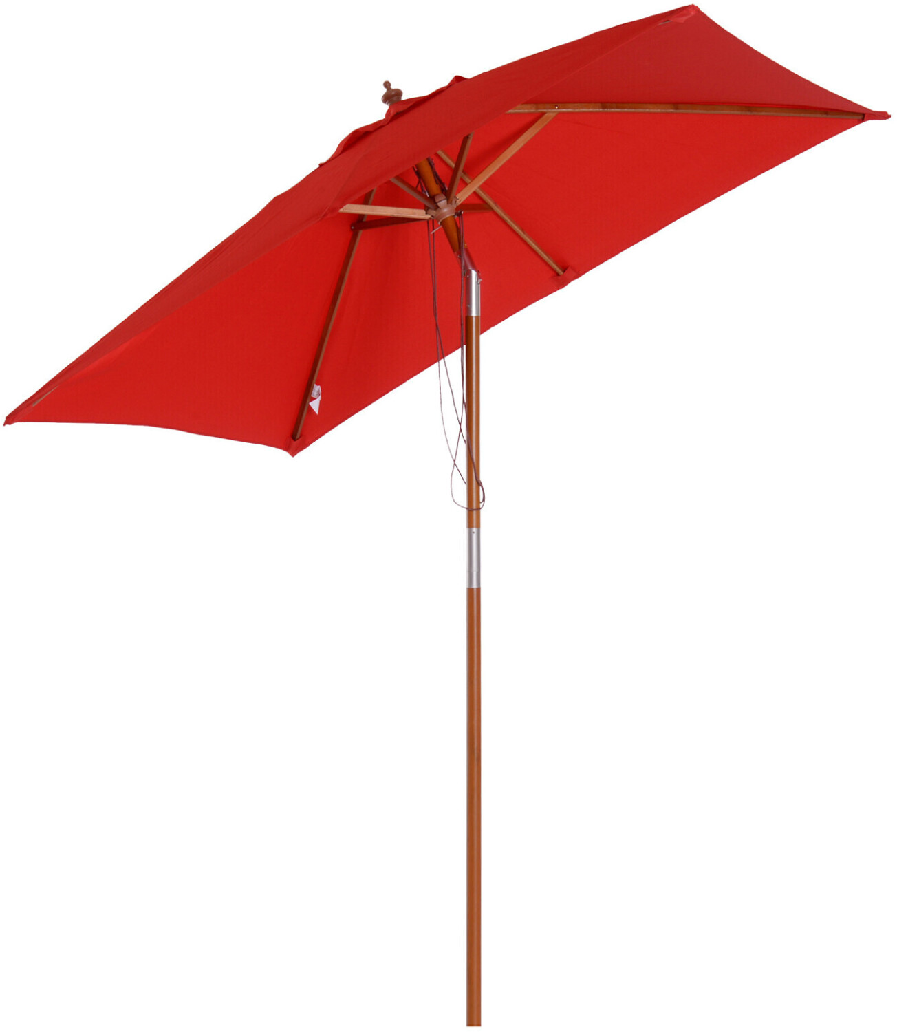 Outsunny Parasol rectangulaire inclinable 2L x 1,5L X 2,3H rouge