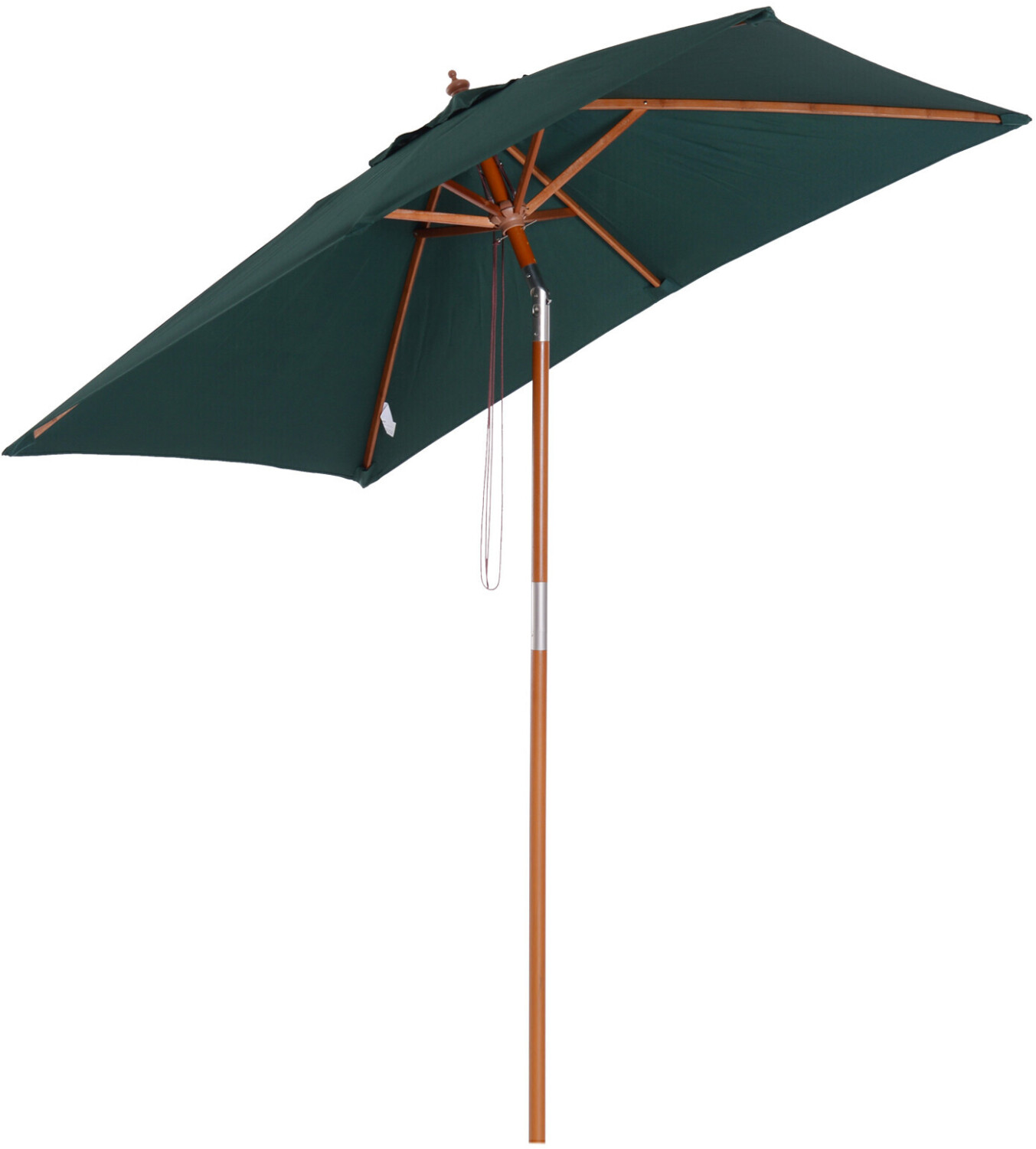 Outsunny Parasol rectangulaire inclinable 2L x 1,5L X 2,3H vert foncé