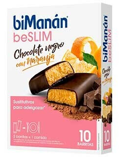 BeSlim Dark Chocolate and Orange Bars (10 pieces)