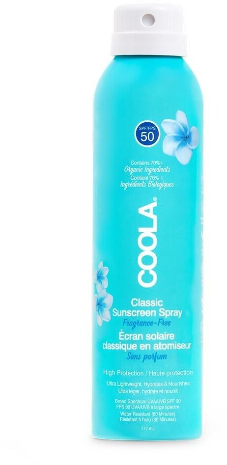 Coola Classic Sunscreen Spray SPF50 Fragrance Free (177 ml)