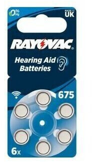 Rayovac Hearing Aid Batteries PR44 V675 (Pack of