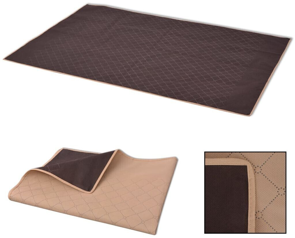 vidaXL Couverture pique-nique 100x150 cm beige brun