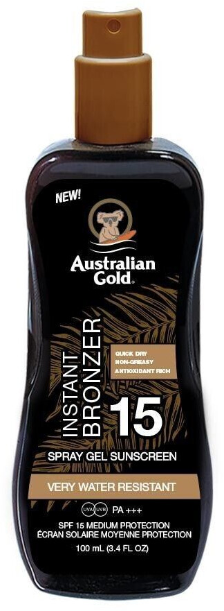 Australian Gold Spray Gel with Bronzer SPF 15 (100 ml)