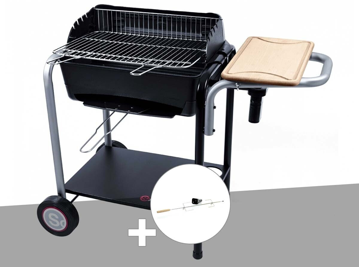 Somagic Barbecue charbon Roma + Kit tournebroche