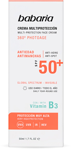 Babaria Photoage Multi-Protection Face Cream SPF 50+ (50 ml)