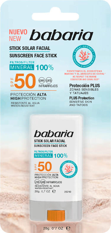 Babaria Sunscreen Face Stick SPF 50 (50 g)