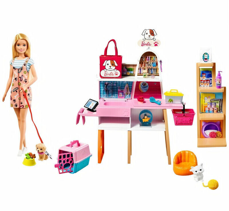 Mattel® Puppen Accessoires-Set Mattel GRG86 - Barbie - Schlafzimmer-Spielset,  Puppe mit Möbeln und Zubehör