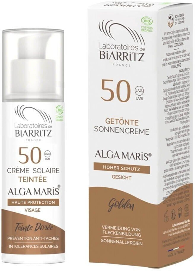 Laboratoires de Biarritz Alga Maris Teintée Créme Solaire SPF 30 Teint golden (50 ml)
