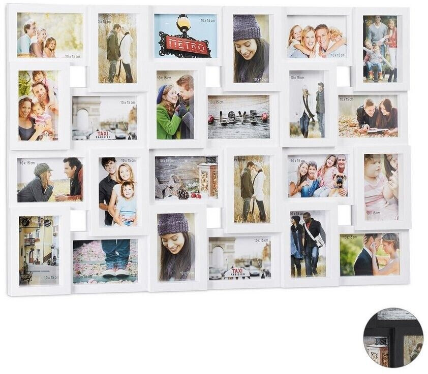 Relaxdays Picture Frame Collage for 24 Photos White
