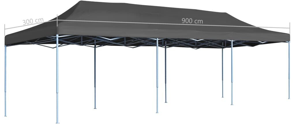 vidaXL Pop Up Gazebo 300 x 900 cm Anthracite (44980)