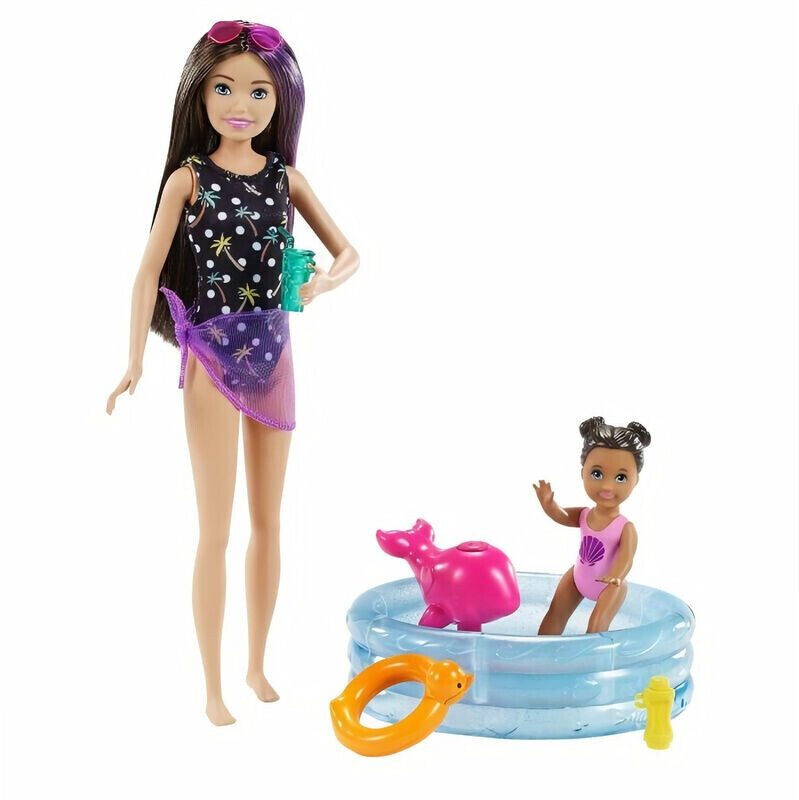 Barbie coffret babysitter piscine (GRP39)
