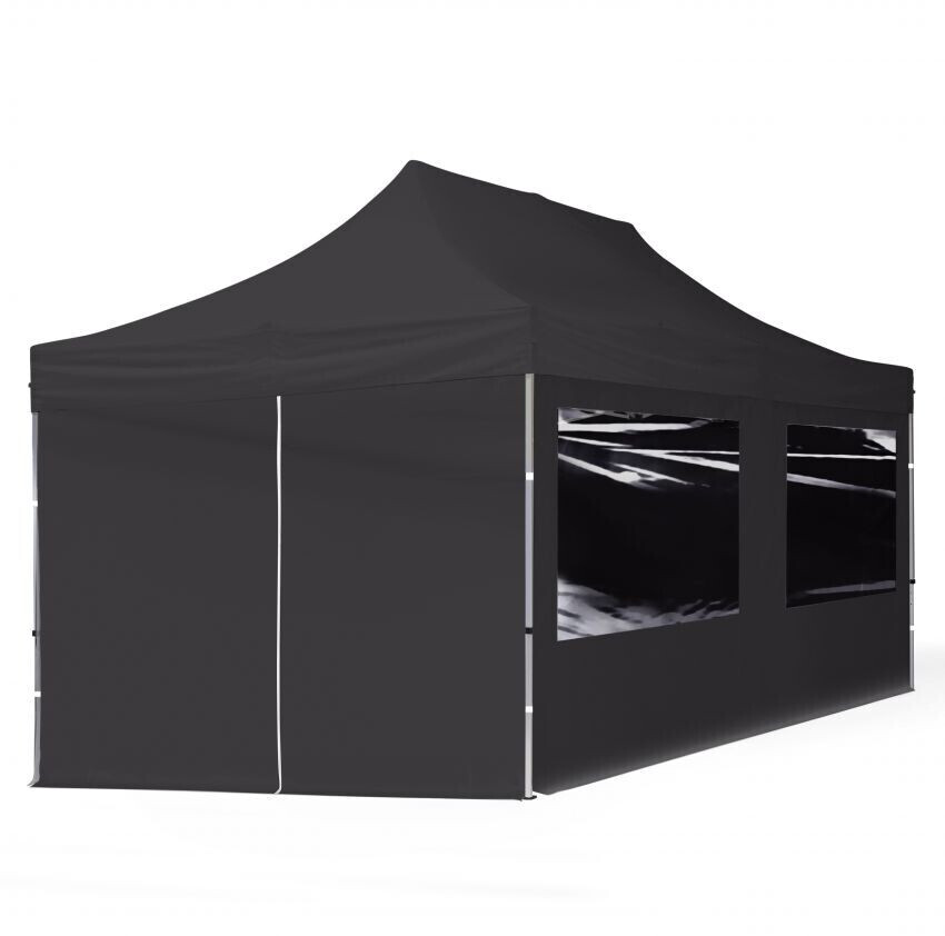 Toolport Economy 600 x 300 cm with 4 Side Walls Black (59031)