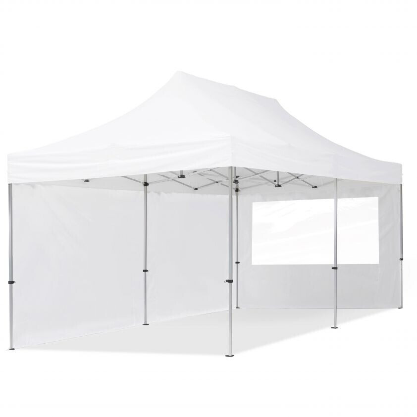 Toolport Economy 600 x 300 cm with 2 Side Walls White (59033)