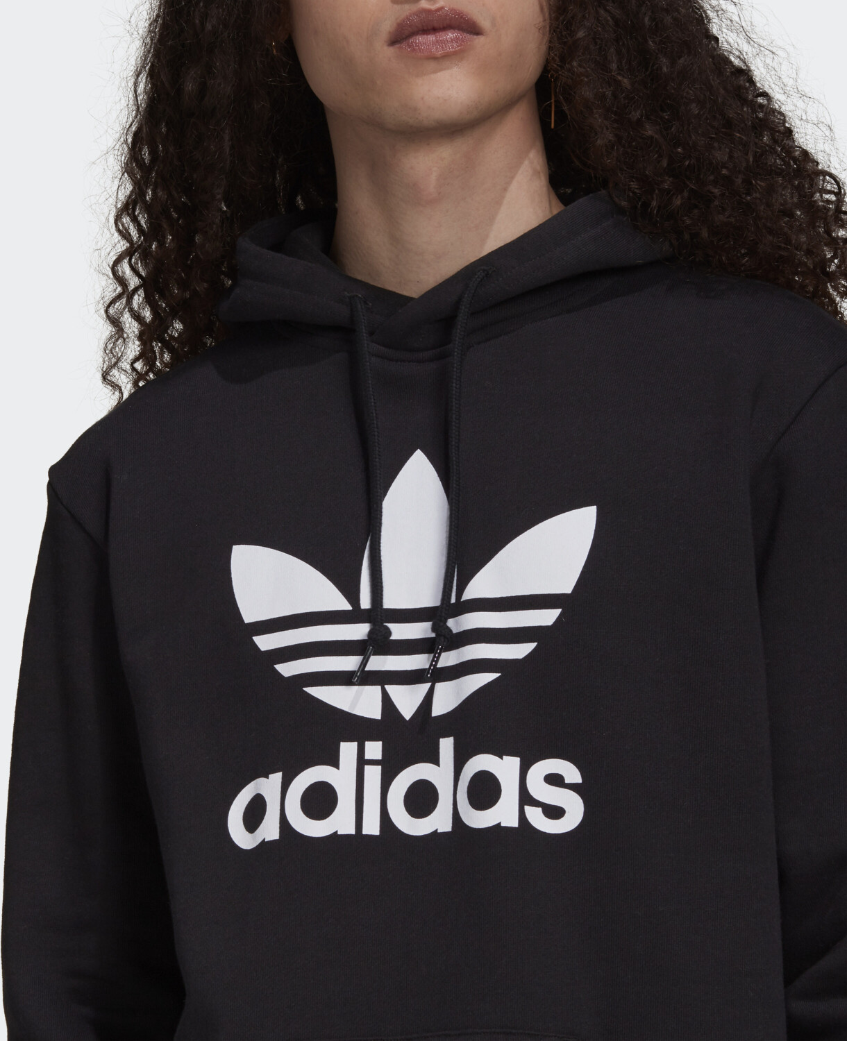Adidas originals adicolor trefoil hoodie in black deals
