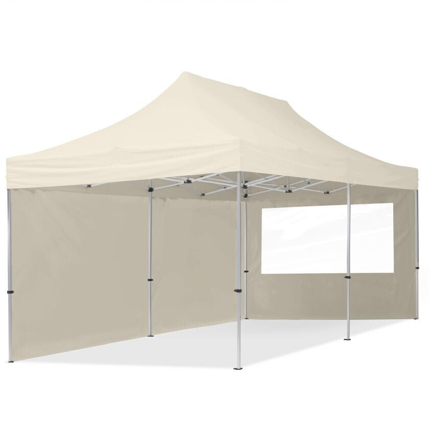 Toolport Economy 600 x 300 cm with 2 Side Walls Cream (59022)