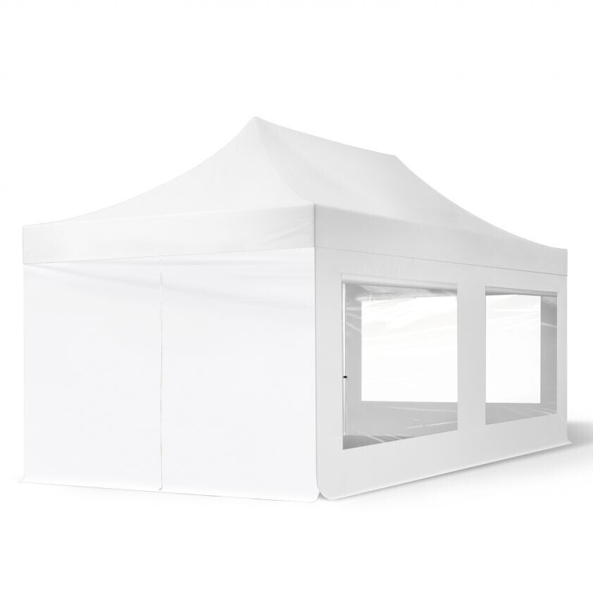 Toolport Economy 600 x 300 cm with 4 Side Walls and 3 Windows White (59056)