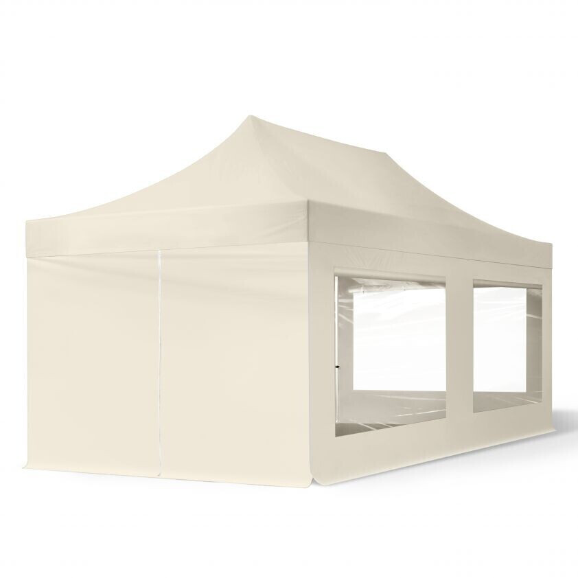 Toolport Economy 600 x 300 cm with 4 Side Walls and 3 Windows Cream (59050)