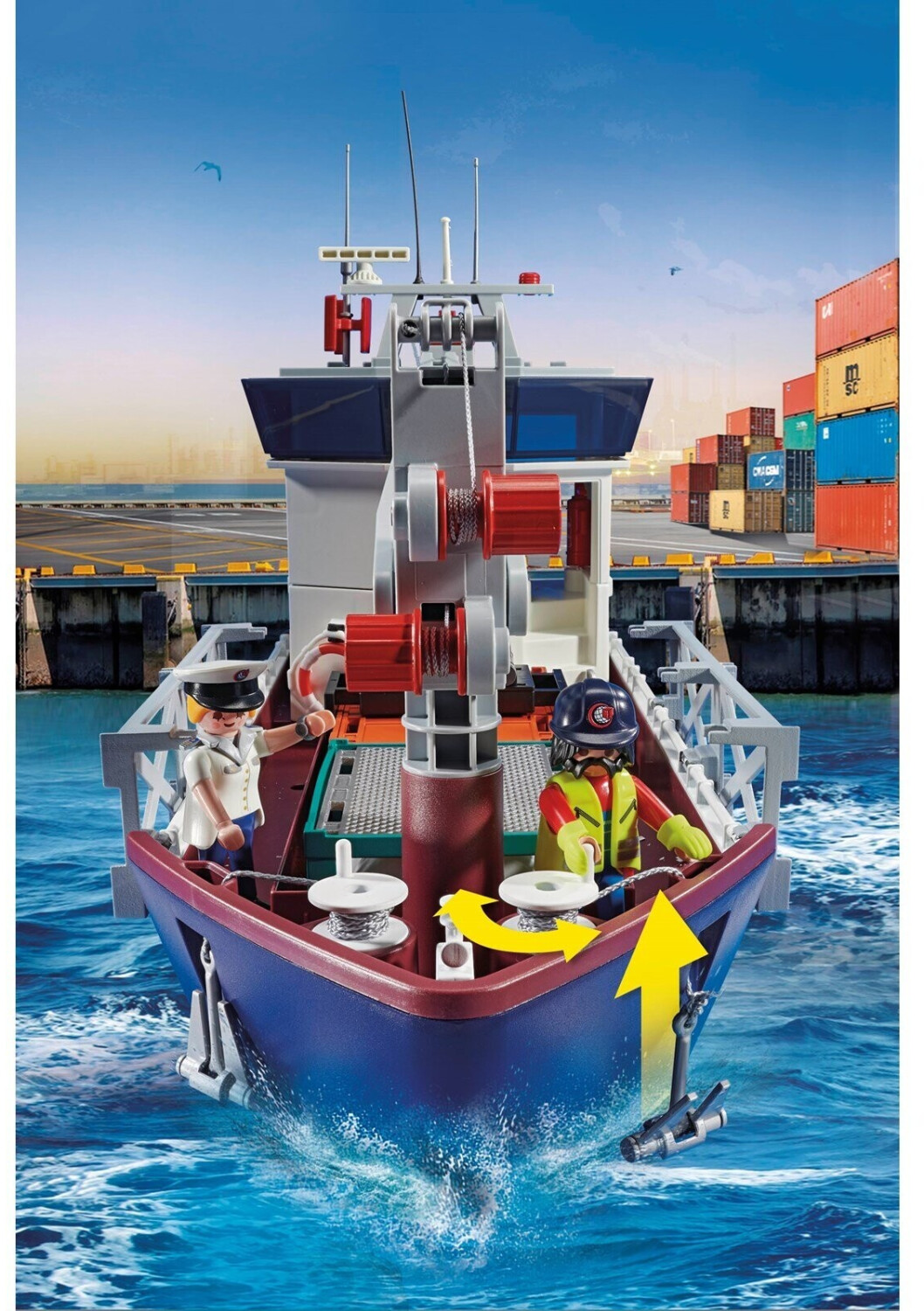 Soldes Playmobil Grand cargo avec bateau de douanier (70769) 2024