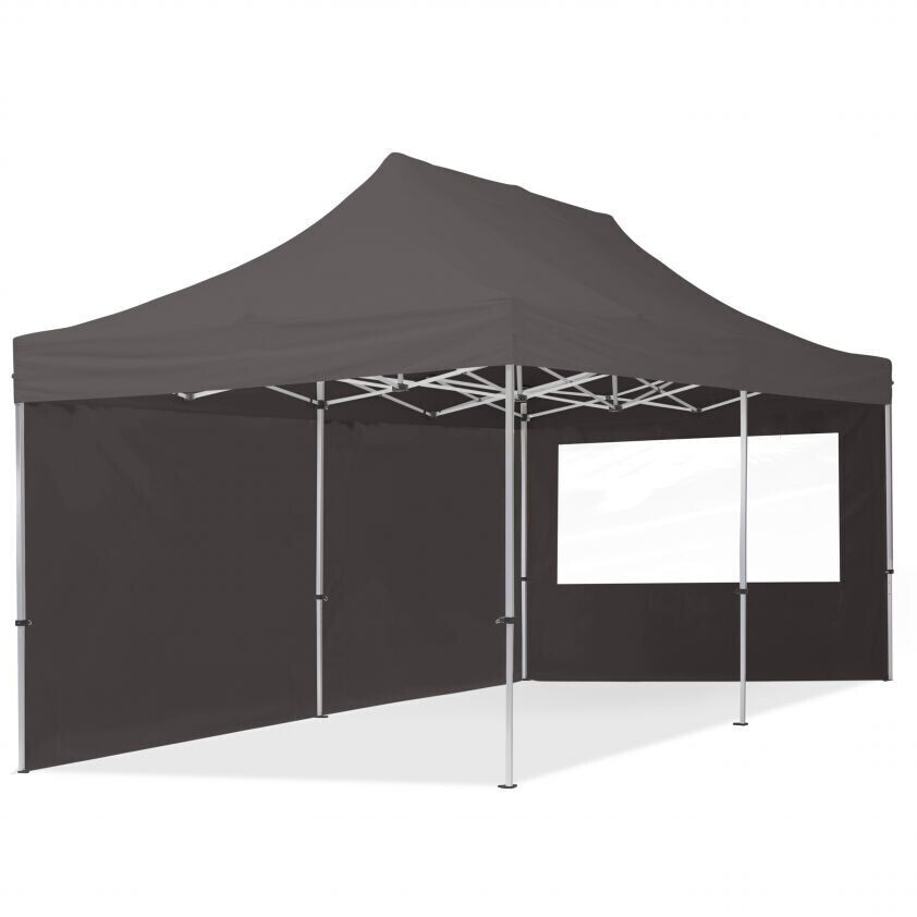 Toolport Economy 600 x 300 cm with 2 Side Walls Dark Grey (59024)