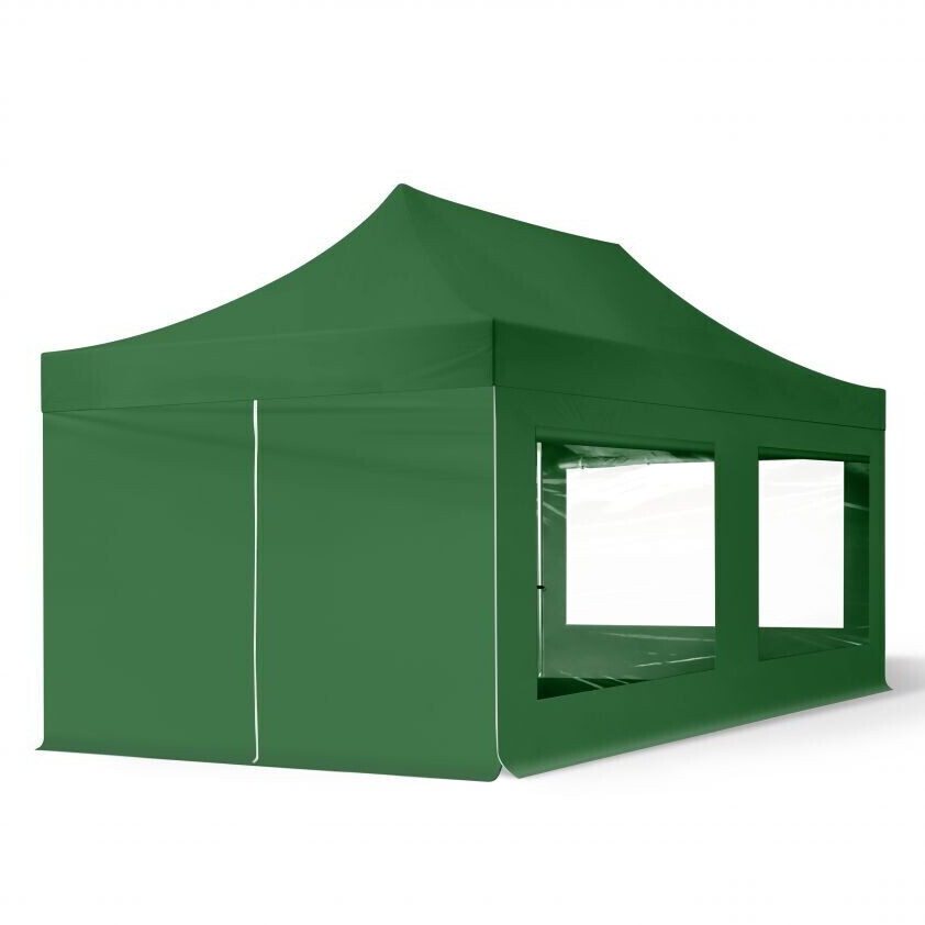 Toolport Economy 600 x 300 cm with 4 Side Walls and 3 Windows Green (59054)