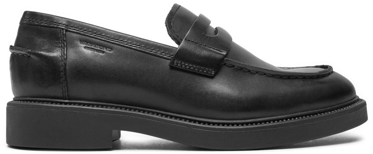 vagabond alex flat loafer in black