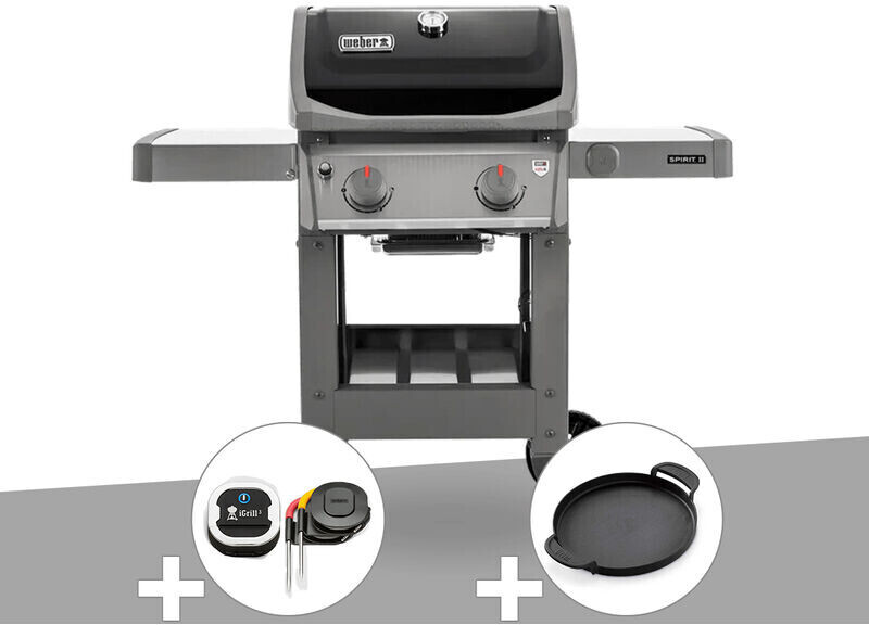 Weber Spirit II E 210 GBS + Thermomètre Igrill 3 + Plancha + Housse Offerte