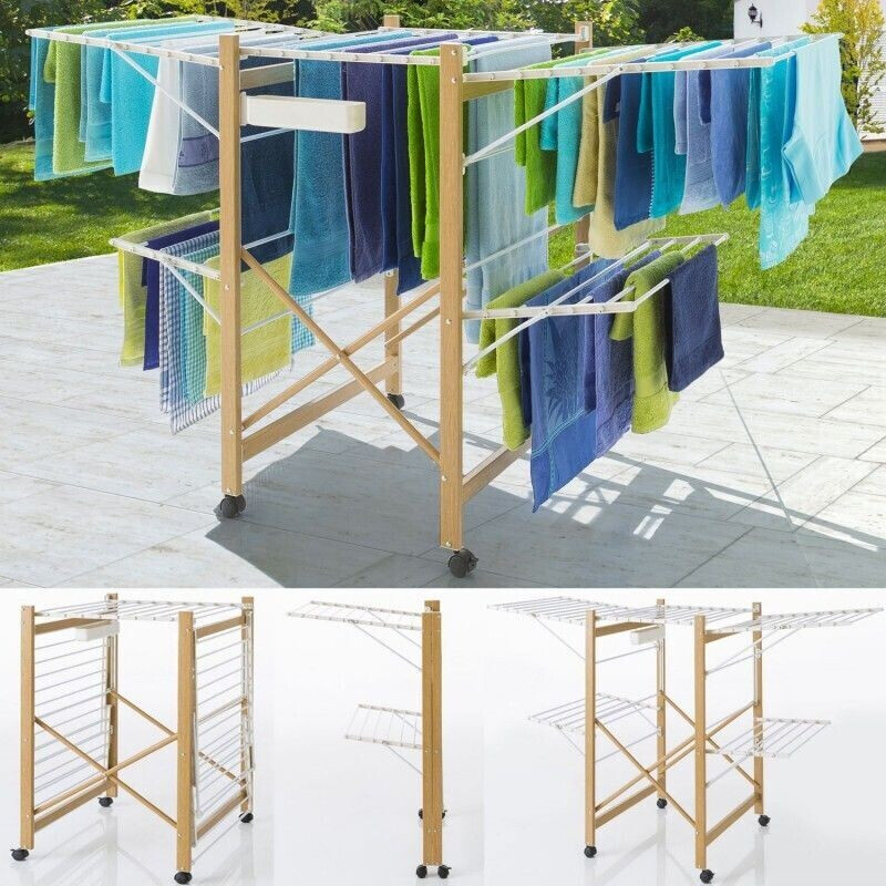 IDMarket Séchoir Deluxe Design imitation bois
