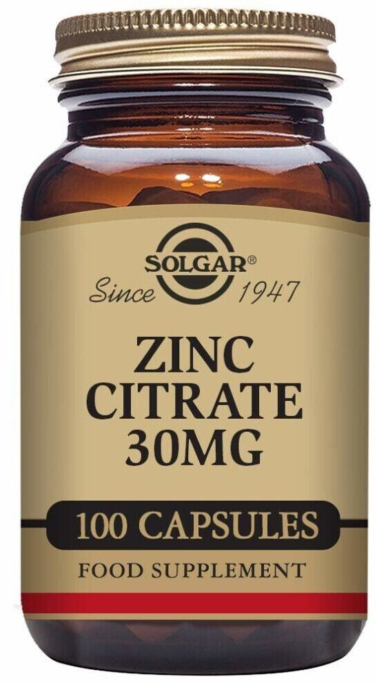 Solgar Zinc Citrate 30mg capsules (100 pcs.)