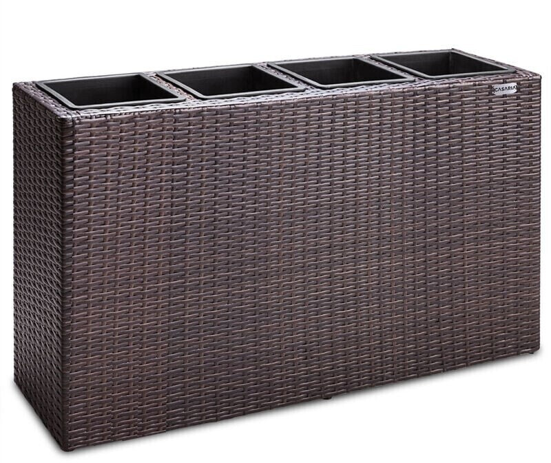 Casaria Plant Pot Poly Rattan 95x27x60cm
