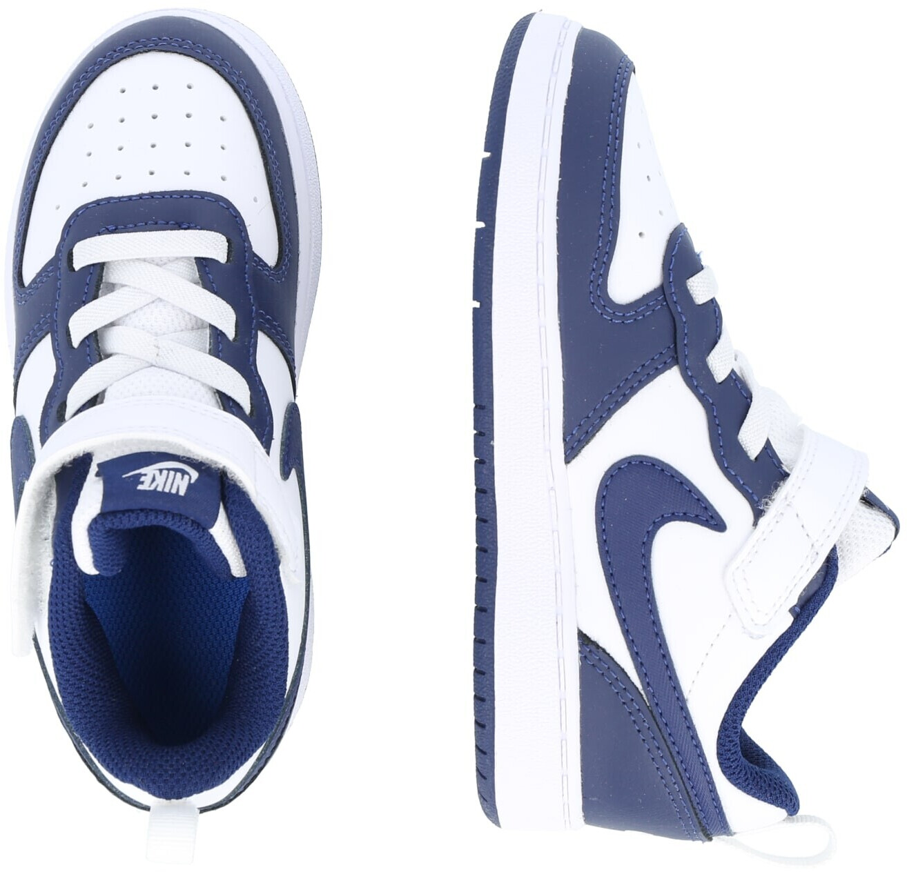 nike court borough low 2 white blue