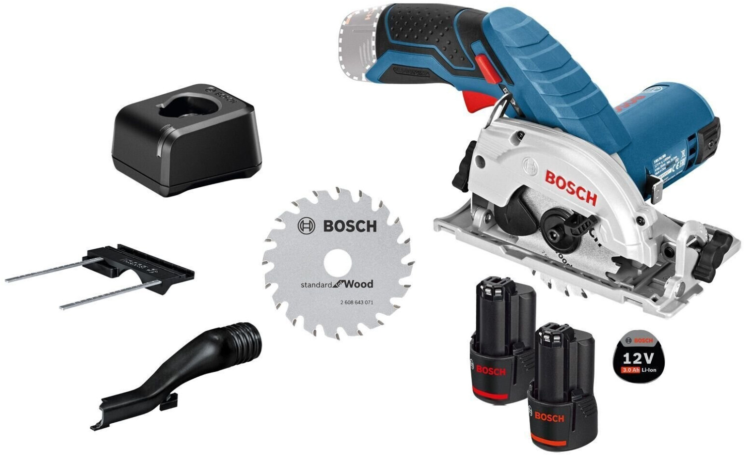 Bosch GKS 12 V-26 Professional (2 x 3 Ah Akku) 06016A1002-21)