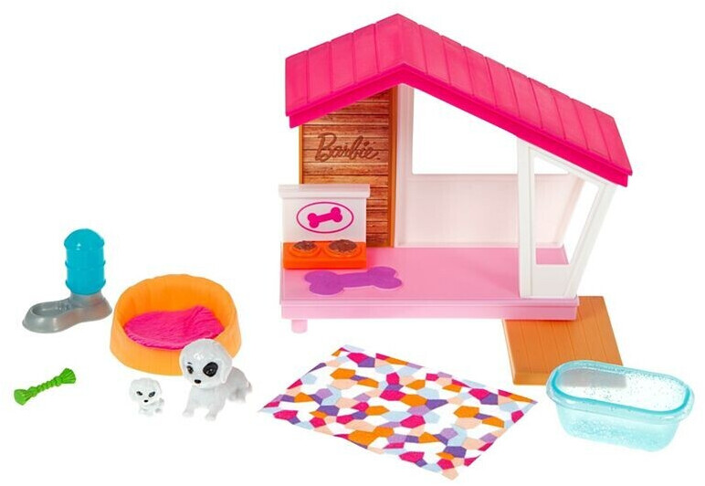 Barbie Mini Playset with 2 Pet Puppies (GRG78)