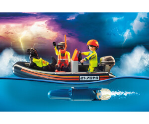 City Action Sauveteur en mer avec bateau et speedboat, Playmobil