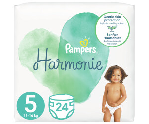 Pampers Couches Harmonie Taille 5 (11-16 kg), 152 Couches Bébé, Pack 1  Mois, 100% d'absorption & des Ingrédients d'origine végétale