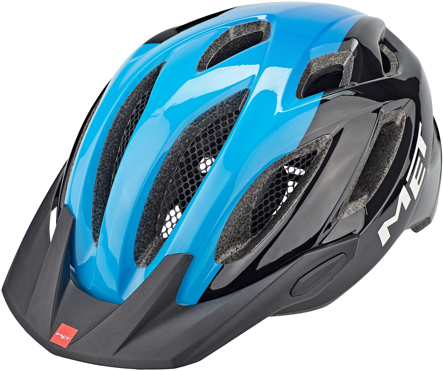 MET Crossover black/cyan/glossy