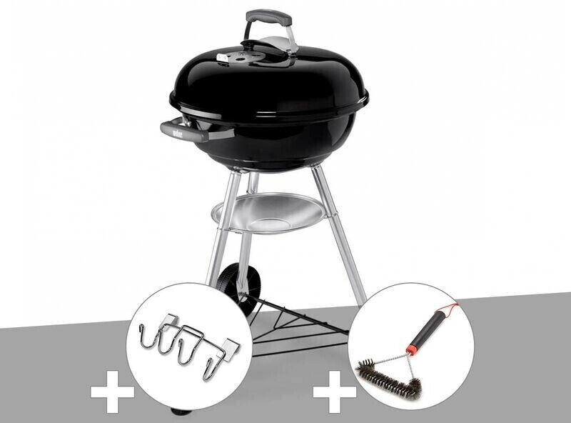 Weber Compact Kettle 47 cm Crochets pour accessoires + Brosse