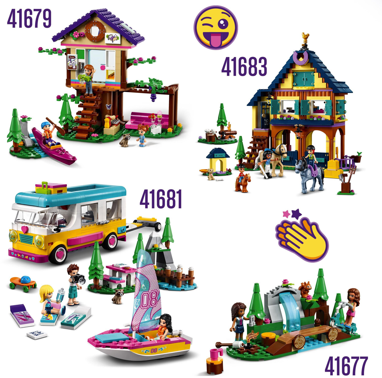 Lego 41677 friends la cascade dans la foret – jeu de construction avec mini  poupées andréa et olivia + écureuil jouet enfant 5 ans - La Poste