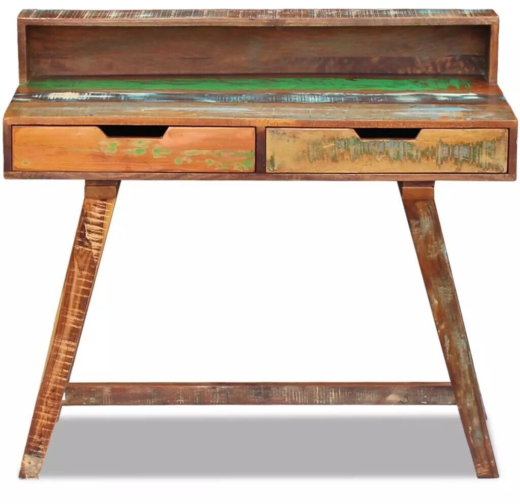 vidaXL Bureau en bois de récupération 100 x 45 cm