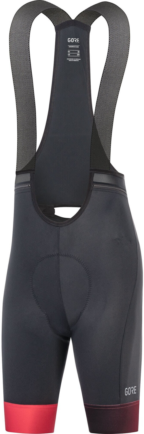 Gore Ardent Bib Shorts+ Women black/hibiscus pink