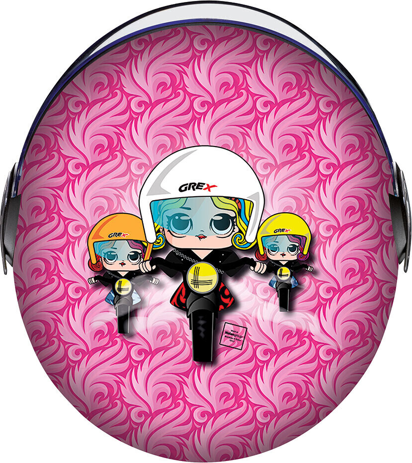 Grex G1.1 Visor Artwork Lady Biker 45