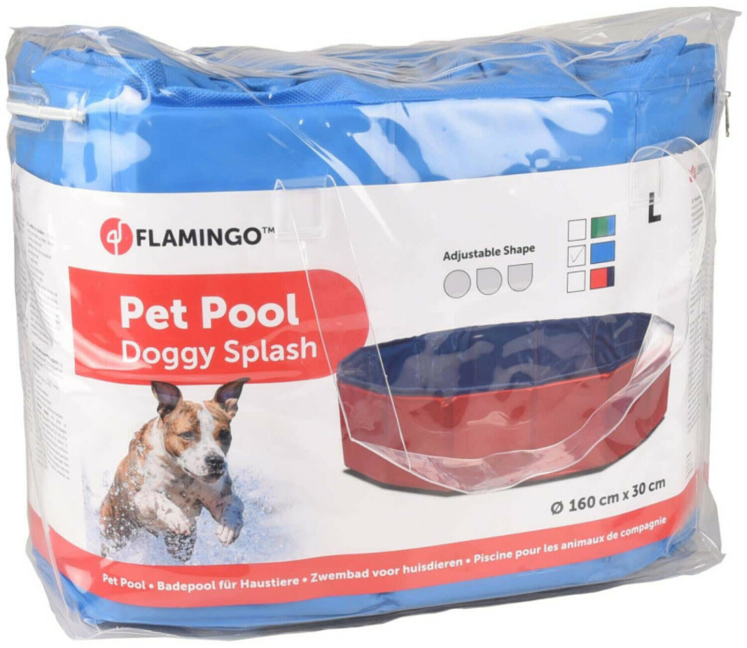 Flamingo Piscine pour chien bleu 160 x 30 cm Flamingo Piscine pour chien bleu 160 x 30 cm