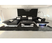 Sofa Ecksofa Relax Couch Luxus Swing L Form Leder Ottomane LED USB  Becherhalter